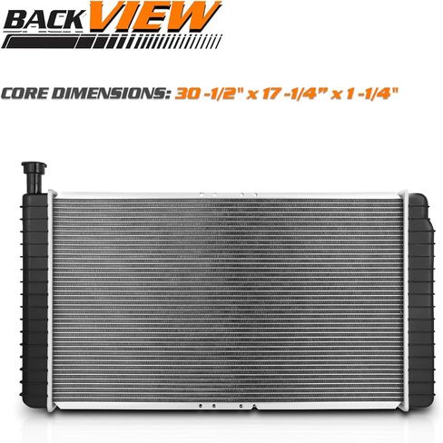M-AUTO Aluminum Factory Style Radiator Replacement for 96 97 98 99 00 01 02 Chevrolet GMC Express Savana 1500 2500 3500 4.3L 5.0L 5.7L 1-5/16" Inlet, 1-9/16" Outlet DPI 2042 in Saudi Arabia
