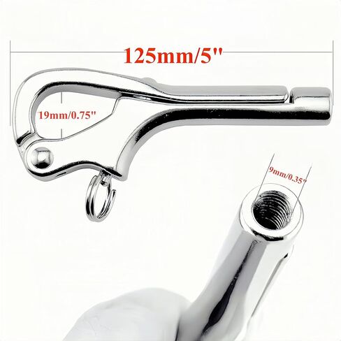3''/ 4''/ 5'' Openable Pelican Hooks Shackle 316 Stainless Steel Quick Release Hand Rail Guardrails Sup Board Accessories in Saudi Arabia