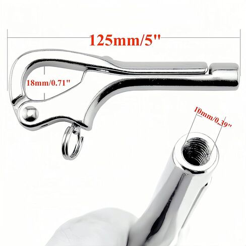 3''/ 4''/ 5'' Openable Pelican Hooks Shackle 316 Stainless Steel Quick Release Hand Rail Guardrails Sup Board Accessories in Saudi Arabia