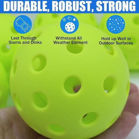 Magicorange Pickleball Balls, 20 Pack USAPA Approved Indoor Pickleballs, High Elasticity & Durable Pickle Balls in Kuwait