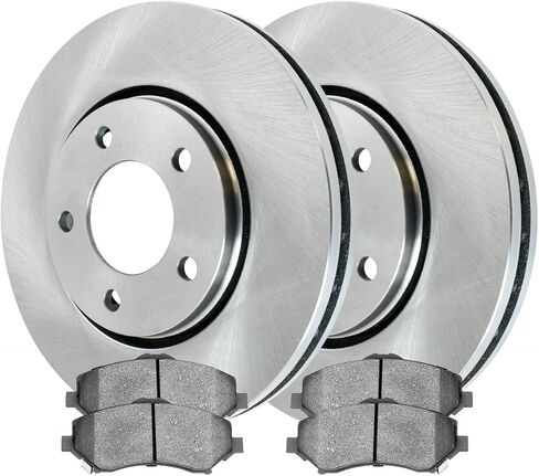 Autoshack Front Brake Kit Replacement for Chrysler Town & Country Dodge Journey 2008-2016 Grand Caravan AWD Disc Brake Rotor with Ceramic Brake Pad 11.9" (302.0 mm) RSCD63053-63053-1273-2-4 in Kuwait
