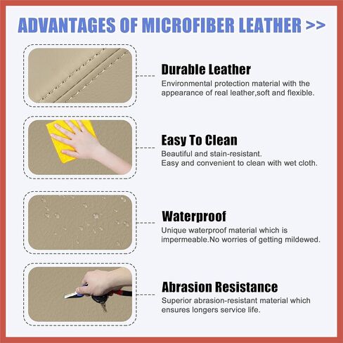 ACROPIX Car Center Console Lid Armrest Seat Box Cover Protector Replacement Microfiber Leather for Toyota Camry 2007-2011 Beige Car Parts in Saudi Arabia