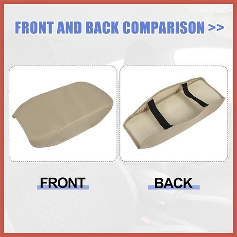 ACROPIX Car Center Console Lid Armrest Seat Box Cover Protector Replacement Microfiber Leather for Toyota Camry 2007-2011 Beige Car Parts in Saudi Arabia