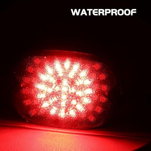 دراجة نارية LED ذيل ضوء المدخن المصابيح الخلفية الخلفية الأضواء الجري المتوافقة مع هارلي سبورتس جولة Dyna Road King Electra Glide Bob in Kuwait