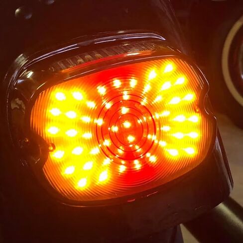 دراجة نارية LED ذيل ضوء المدخن المصابيح الخلفية الخلفية الأضواء الجري المتوافقة مع هارلي سبورتس جولة Dyna Road King Electra Glide Bob in Kuwait