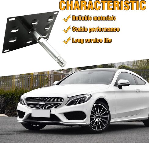 License Plate Holder Front Bumper, No Drill Front Bumper Tow Hook License Plate Mounting Bracket, Replacement for Mercedes C-Class E-Class S-Class CLA-Class in Saudi Arabia