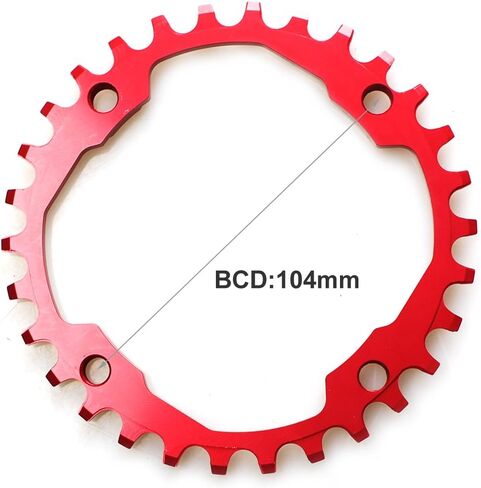 30T Chainring 104 BCD FOMTOR ضيقة سلسلة واسعة مع أربعة مسامير سلسلة للدراجة على الطرق ، الدراجة الجبلية ، BMX MTB FIXIE دراجة (أسود) in Kuwait