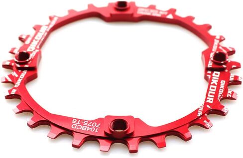 30T Chainring 104 BCD FOMTOR ضيقة سلسلة واسعة مع أربعة مسامير سلسلة للدراجة على الطرق ، الدراجة الجبلية ، BMX MTB FIXIE دراجة (أسود) in Kuwait