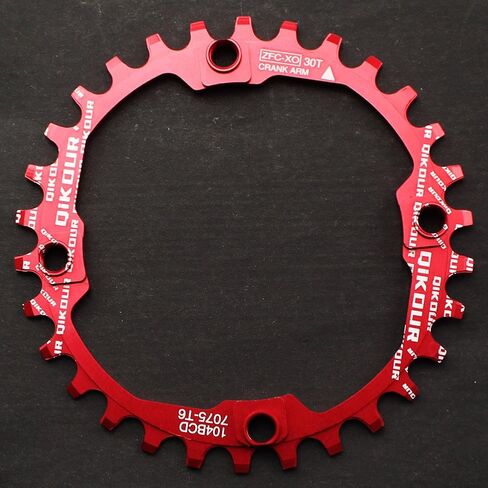 30T Chainring 104 BCD FOMTOR ضيقة سلسلة واسعة مع أربعة مسامير سلسلة للدراجة على الطرق ، الدراجة الجبلية ، BMX MTB FIXIE دراجة (أسود) in Kuwait