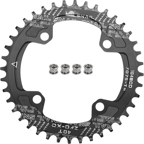 30T Chainring 104 BCD FOMTOR ضيقة سلسلة واسعة مع أربعة مسامير سلسلة للدراجة على الطرق ، الدراجة الجبلية ، BMX MTB FIXIE دراجة (أسود) in Kuwait