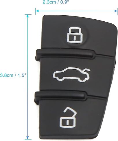 uxcell Car Key Remote Control 3 Button Rubber Pad Cover for Audi A4 A6 Q5 Q7 in Saudi Arabia