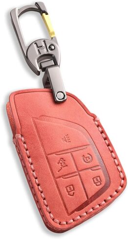 Premium Leather 5-Button Key Fob Cover for Honda Prologue 2024, for Acura ZDX 2024 2025 Remote Key Fob Case Protector Holder Accessories (Pink) in Saudi Arabia