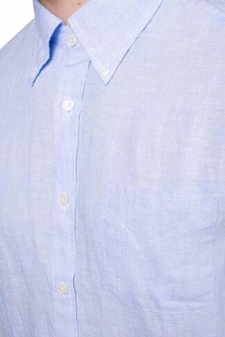 Brooks Brothers Men All Linen the Polo Long Sleeve Shirt الأصلي ، (الولايات المتحدة ، Alpha ، X-Large ، العادية ، العادية ، 200032 White) in Kuwait