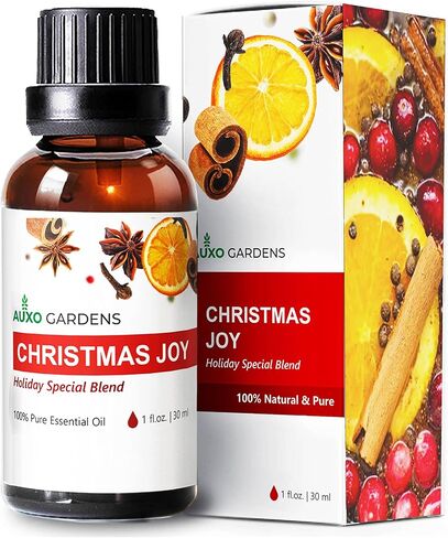 مزيج الزيت العطري لعيد الميلاد Joy Joy الأساسي 1 أوقية (30 مل) - مزيج من الزيت الأساسي الطبيعية 100 ٪ ، الجودة المتميزة للعلاج العطري - الحمضيات ، الطازجة ، والتوابل in Kuwait