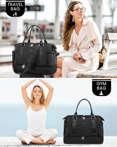 Gym Bag for Women LOVEVOOK Travel Duffel Bag with USB Charging Port,Weekender Bags for Women with Shoe Compartment,Carry on Overnight Bag with Toiletry Bag,Hospital Bags for Labor and Deliver in Saudi Arabia
