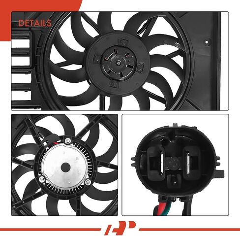 A-Premium Engine Radiator Cooling Fan Assembly with Brushless Motor Compatible with Select Ford Models - Escape 2017 2018 2019, 2.5L - Replace# GV6Z8C607A in Saudi Arabia