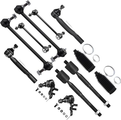 Scitoo 12PCS التعليق الأمامي مجموعة أدوات التعادل الداخلية الداخلية نهاية القضيب مع التوجيه FIT 2004-2006 لتويوتا كامري 2004-2008 ل Toyota Solara 2004-2006 للحصول على Lexus ES330 Lower Ball Sway Bar in Saudi Arabia