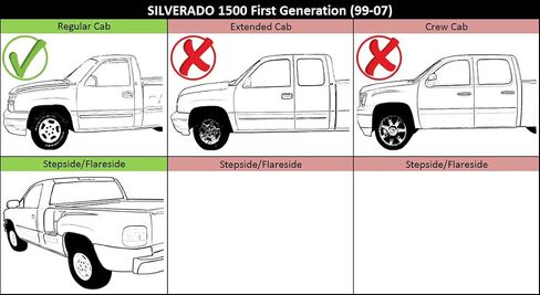 Garage-Pro الخطوة الخلفية الوفير متوافق مع 1999-2005 شيفروليه سيلفرادو 1500 ، يناسب 1999-2005 GMC Sierra 1500 Stepside/Flareside in Saudi Arabia