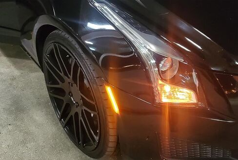 Ijdmtoy Lens Amber LED LED Marker Marker Kit متوافق مع Cadillac 2019-Up XT4 XT6 ، مدعوم من 27-SMD LED ، استبدل مصابيح الجوانب الأمامية OEM 2-LED AMBER in Kuwait