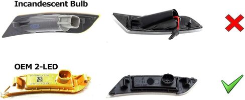 Ijdmtoy Lens Amber LED LED Marker Marker Kit متوافق مع Cadillac 2019-Up XT4 XT6 ، مدعوم من 27-SMD LED ، استبدل مصابيح الجوانب الأمامية OEM 2-LED AMBER in Saudi Arabia