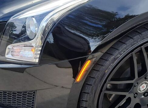 Ijdmtoy Lens Amber LED LED Marker Marker Kit متوافق مع Cadillac 2019-Up XT4 XT6 ، مدعوم من 27-SMD LED ، استبدل مصابيح الجوانب الأمامية OEM 2-LED AMBER in Saudi Arabia