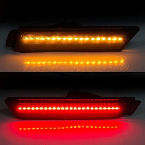 HECASA LED MARKER MARKER LIGHT متوافق مع 2010-2015 CHEVY CHEVROLET CAMARO المصد الخلفي المصد الخلفي مصابيح العلامات الجانبية الكاملة in Saudi Arabia