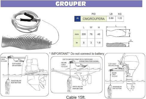 Martyr CMGROUPERM, Magnesium Grouper Hanging Anode in Saudi Arabia