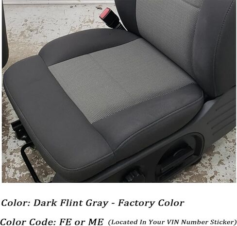 Priprilod Driver Side Bottom Replacement Seat Cover Fit for Ford F150 2004 2005 2006 2007 2008 Cloth Dark Flint Gray FE or ME F in Saudi Arabia