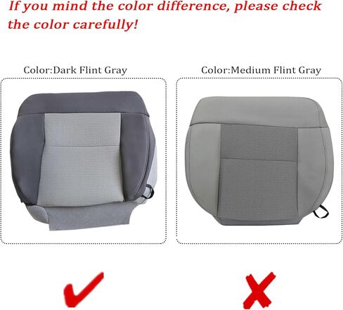 Priprilod Driver Side Bottom Replacement Seat Cover Fit for Ford F150 2004 2005 2006 2007 2008 Cloth Dark Flint Gray FE or ME F in Saudi Arabia