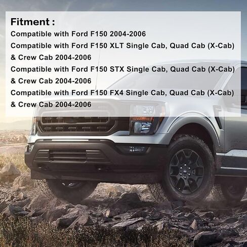Priprilod Driver Side Bottom Replacement Seat Cover Fit for Ford F150 2004 2005 2006 2007 2008 Cloth Dark Flint Gray FE or ME F in Saudi Arabia