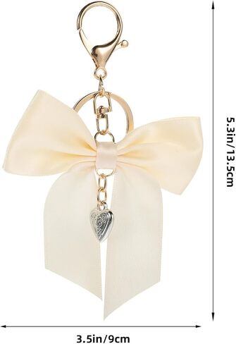 Bow Keychain Ribbon Keychain Charm Bowknot Keyring Bowknot Keychains Bow Bag Charm Decorative Purse Charms for Women in Saudi Arabia
