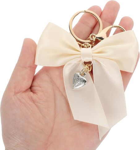 Bow Keychain Ribbon Keychain Charm Bowknot Keyring Bowknot Keychains Bow Bag Charm Decorative Purse Charms for Women in Saudi Arabia