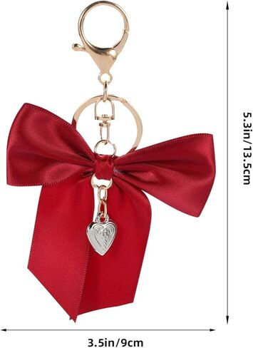 Bow Keychain Ribbon Keychain Charm Bowknot Keyring Bowknot Keychains Bow Bag Charm Decorative Purse Charms for Women in Saudi Arabia