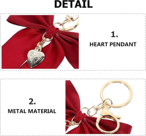 Bow Keychain Ribbon Keychain Charm Bowknot Keyring Bowknot Keychains Bow Bag Charm Decorative Purse Charms for Women in Saudi Arabia