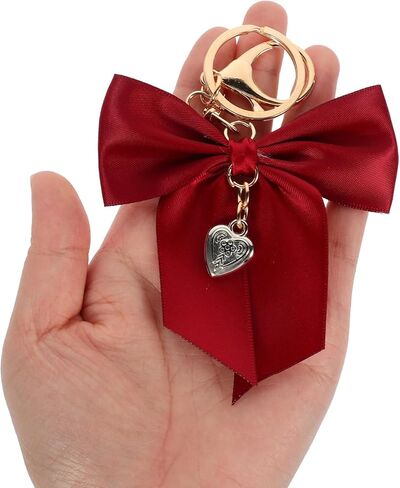 Bow Keychain Ribbon Keychain Charm Bowknot Keyring Bowknot Keychains Bow Bag Charm Decorative Purse Charms for Women in Saudi Arabia