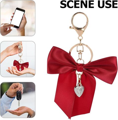 Bow Keychain Ribbon Keychain Charm Bowknot Keyring Bowknot Keychains Bow Bag Charm Decorative Purse Charms for Women in Saudi Arabia