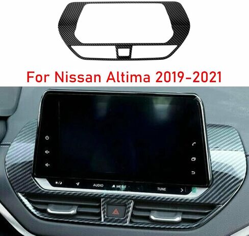 Car Dashboard Media Screen Carbon Fiber Trim Cover For Nissan Altima 2019 2020 2021 in Saudi Arabia