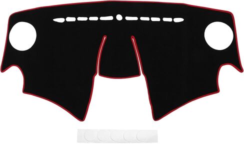 غطاء DASH لـ CHEVROLET Spark 2013-2015 / Center Console Dashboard Cover / Polyester Silicone 52.36 "x24.41" / 1pcs Black Red in Saudi Arabia