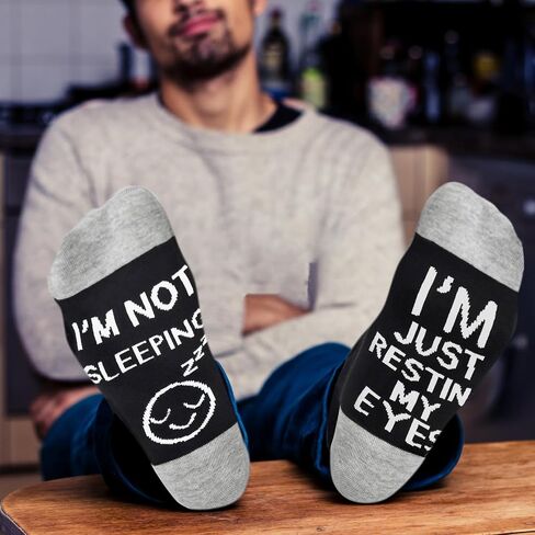 Dealswin Birthday Gifts for Men Dad Fathers Him Husband, I'm Not Sleeping I'm Just Resting My Eyes Socks in Saudi Arabia