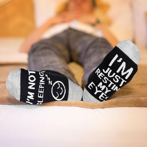 Dealswin Birthday Gifts for Men Dad Fathers Him Husband, I'm Not Sleeping I'm Just Resting My Eyes Socks in Saudi Arabia