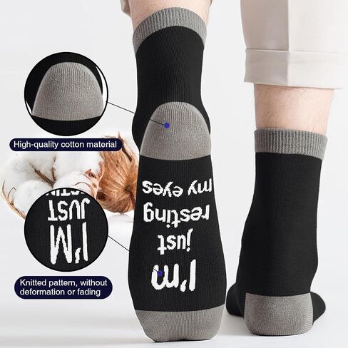 Dealswin Birthday Gifts for Men Dad Fathers Him Husband, I'm Not Sleeping I'm Just Resting My Eyes Socks in Saudi Arabia