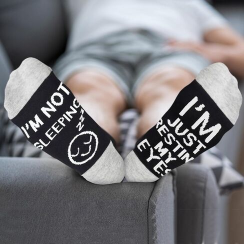 Dealswin Birthday Gifts for Men Dad Fathers Him Husband, I'm Not Sleeping I'm Just Resting My Eyes Socks in Saudi Arabia
