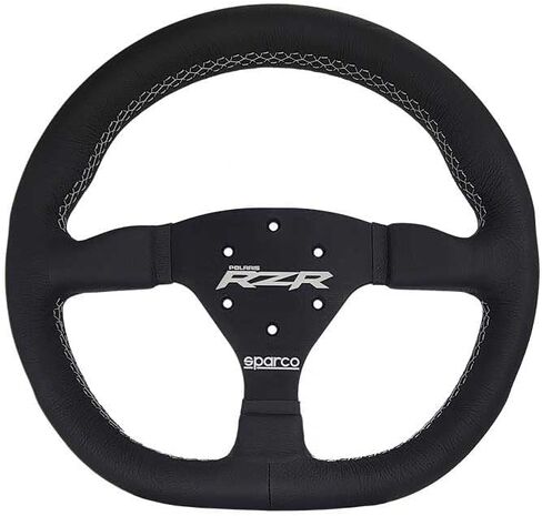 Sparco Polaris RZR Turbo S Touring ، قبضة جلدية ، إطار من الألومنيوم ، نمط عالمي 6-Bolt ، يناسب Polaris RZR ، UTV ، SXS ، محاكاة in Kuwait