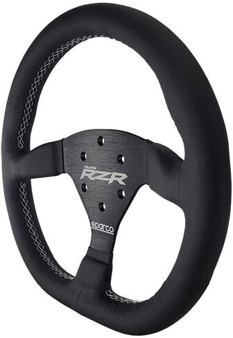 Sparco Polaris RZR Turbo S Touring ، قبضة جلدية ، إطار من الألومنيوم ، نمط عالمي 6-Bolt ، يناسب Polaris RZR ، UTV ، SXS ، محاكاة in Kuwait