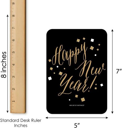 Big Dot of Happiness Hello New Year - Bar Bingo Cards and Markers - NYE Party Bingo Game - Set of 18 in Saudi Arabia