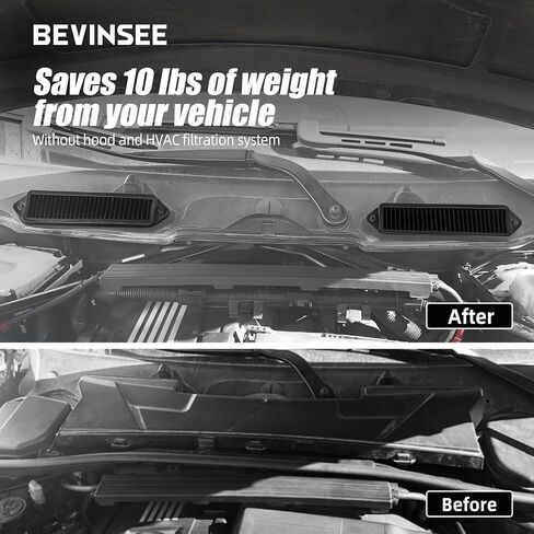 Bevinsee Cabin Air Cowl Cowltrars متوافق مع e Chassis E92 E90 E91 E93 E81 E82 E84 E87 E88 X1 M3 135I 328i 335i 325i 540i 525i n52 n54 ، 2pcs in Saudi Arabia