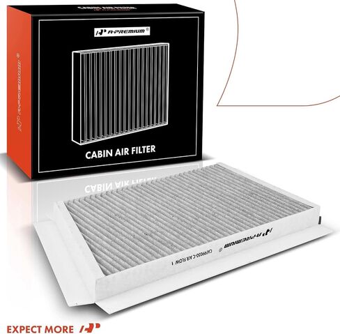 مرشح هواء المقصورة A-premium 2-PC مع كربون منشط متوافق مع نماذج مرسيدس بنز-C230 ، C240 ، C280 ، C32 AMG ، C320 ، C350 ، C55 AMG ، CLK320 ، CLK350 ، CLK500 ، CLK55 ، CLK550-تحت HOD in Saudi Arabia