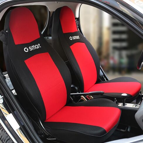 Car Seat Covers for Smart fortwo 2-Seats 2008 2009 2010 2011 2012 2013 2014 Front and Rear Seat Cover Comfortable Breathable Car Seat Protector Covers Accessories,Black in Saudi Arabia