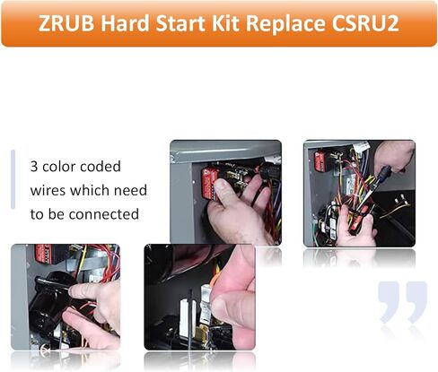 Long Term New ZRUA Compressor Hard Start Capacitor Work on Units 1-2-3 tons Hard Start Kit for Air Conditioner in Saudi Arabia