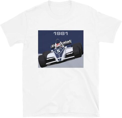 Nelson Piquet 1981 F1 Championship Race Car T-Shirt Mens in Saudi Arabia